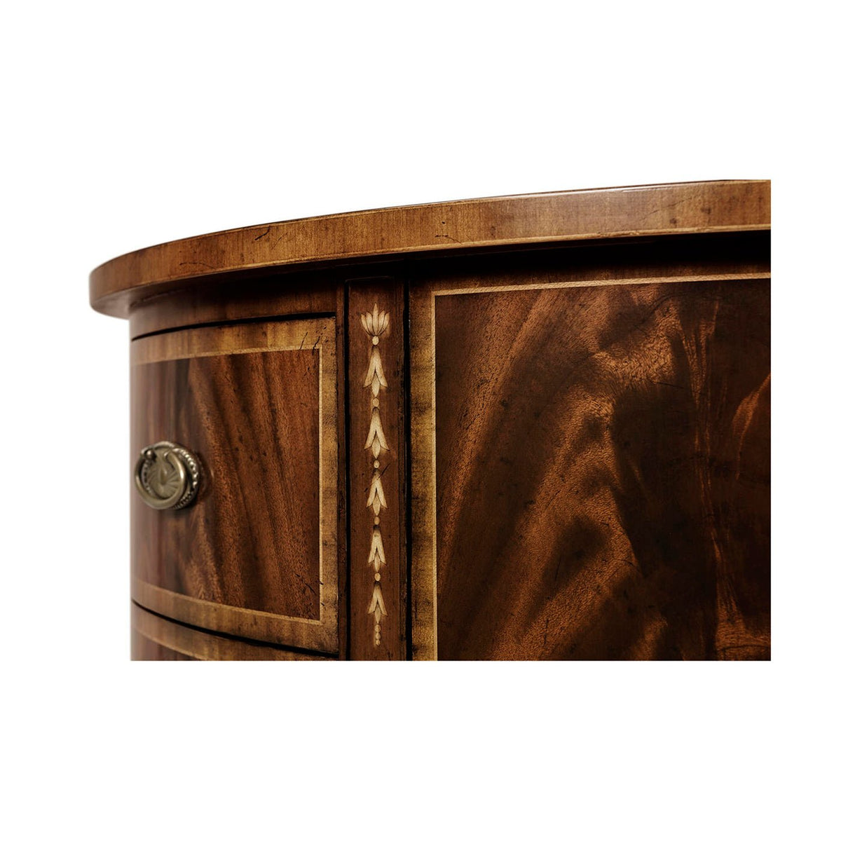 Georgian Mahogany Demilune Chest of Drawers - English Georgian America