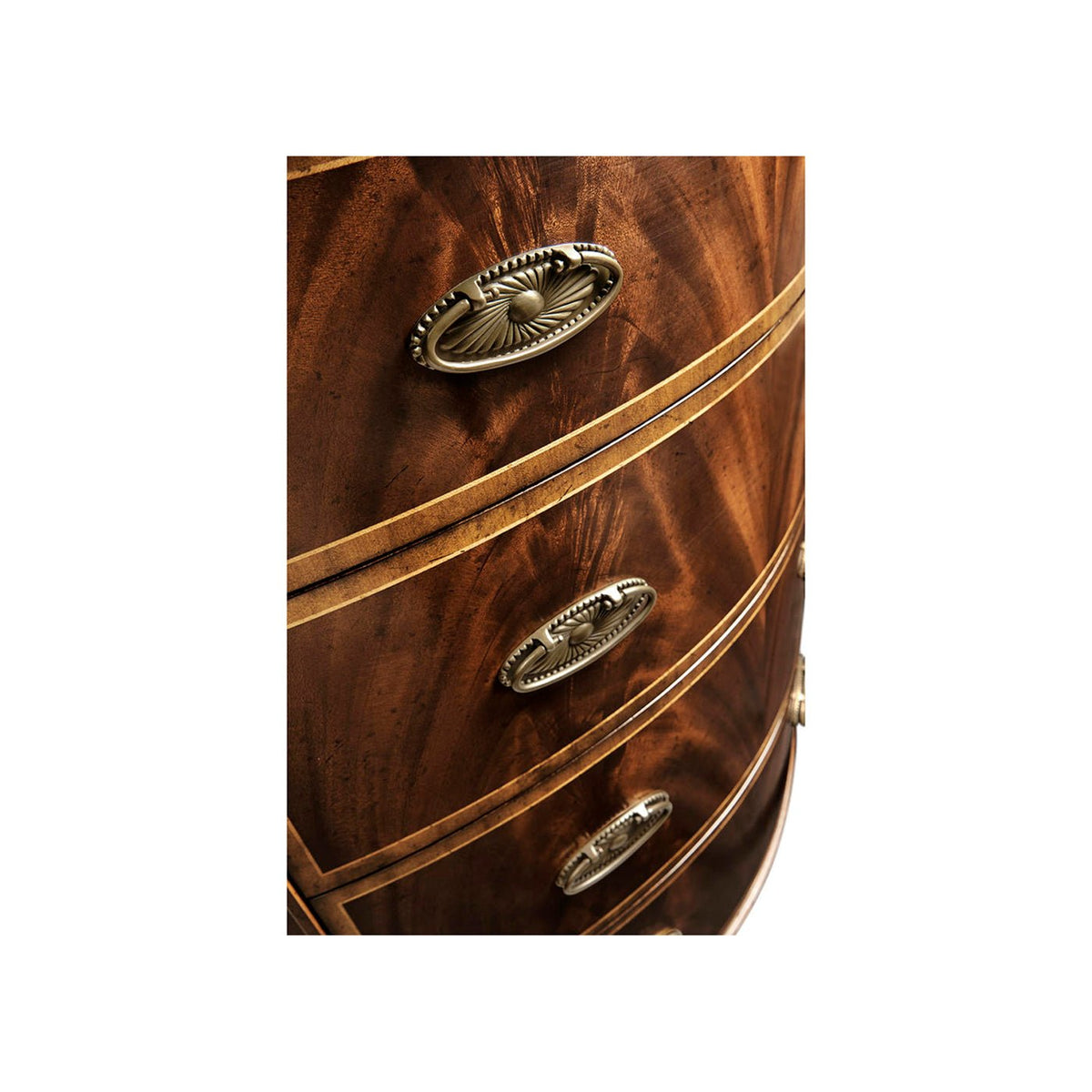 Georgian Mahogany Demilune Chest of Drawers - English Georgian America