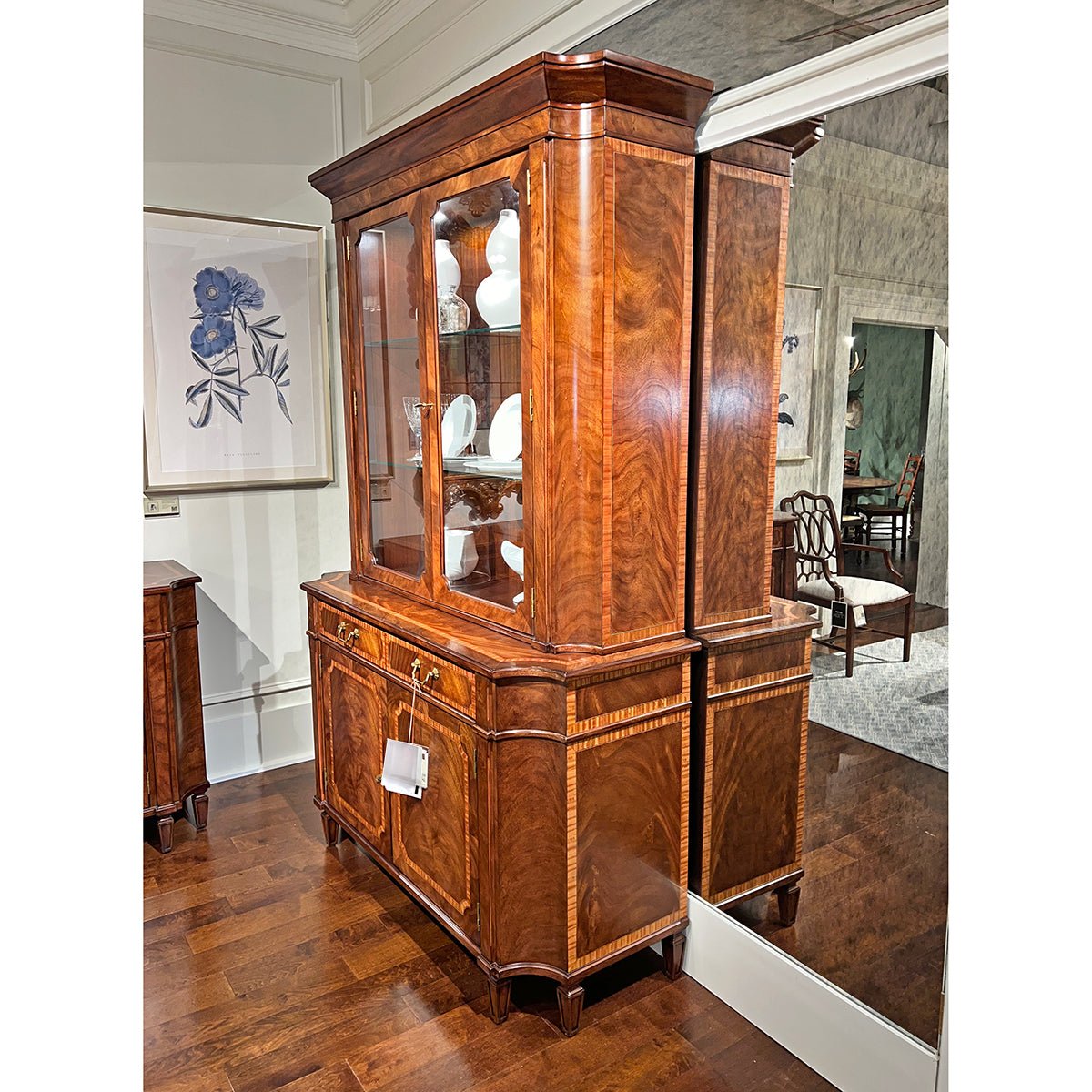 Georgian Mahogany Display Cabinet - English Georgian America