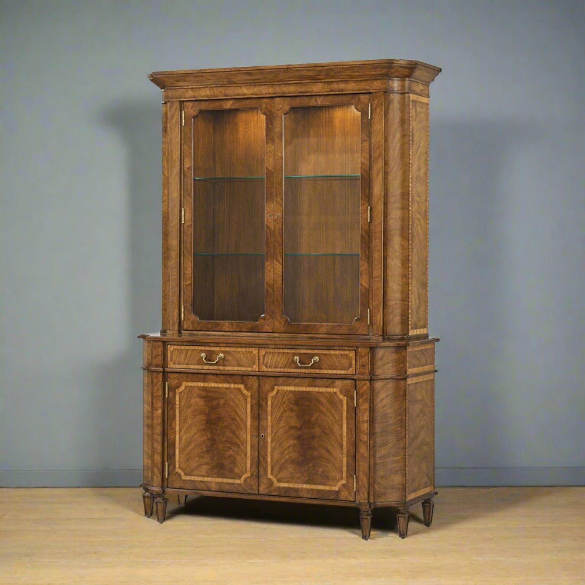 Georgian Mahogany Display Cabinet - English Georgian America