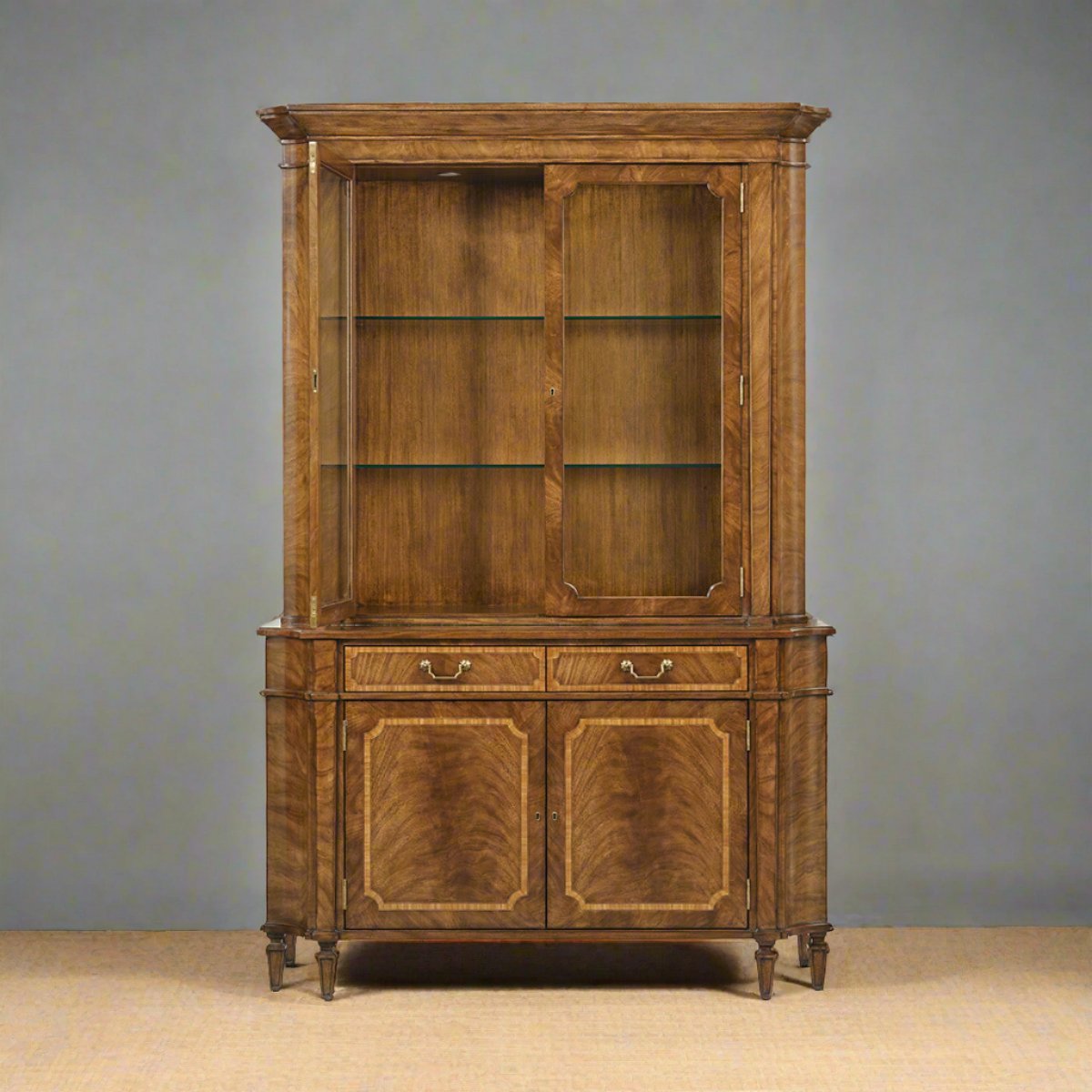 Georgian Mahogany Display Cabinet - English Georgian America
