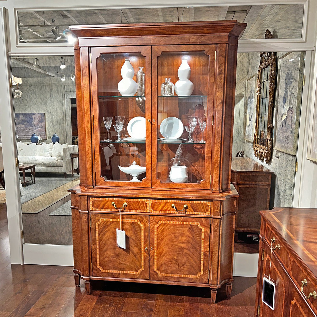 Georgian Mahogany Display Cabinet - English Georgian America