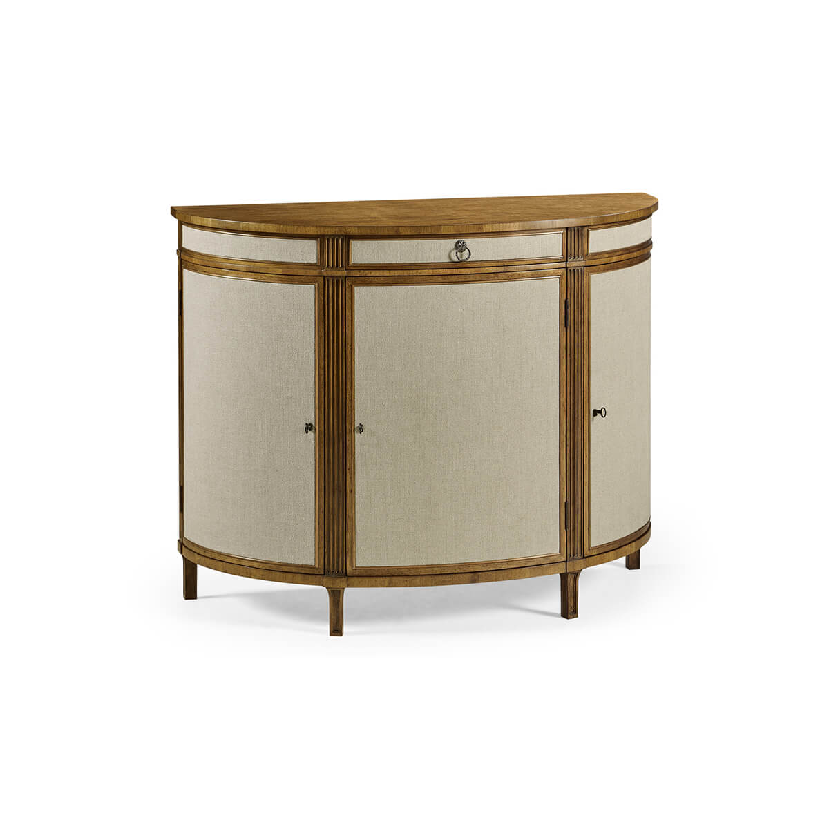 Georgian Modern Demi Lune Cabinet - English Georgian America