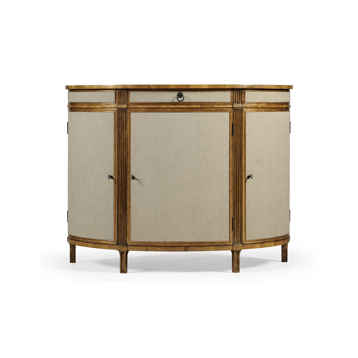 Georgian Modern Demi Lune Cabinet - English Georgian America