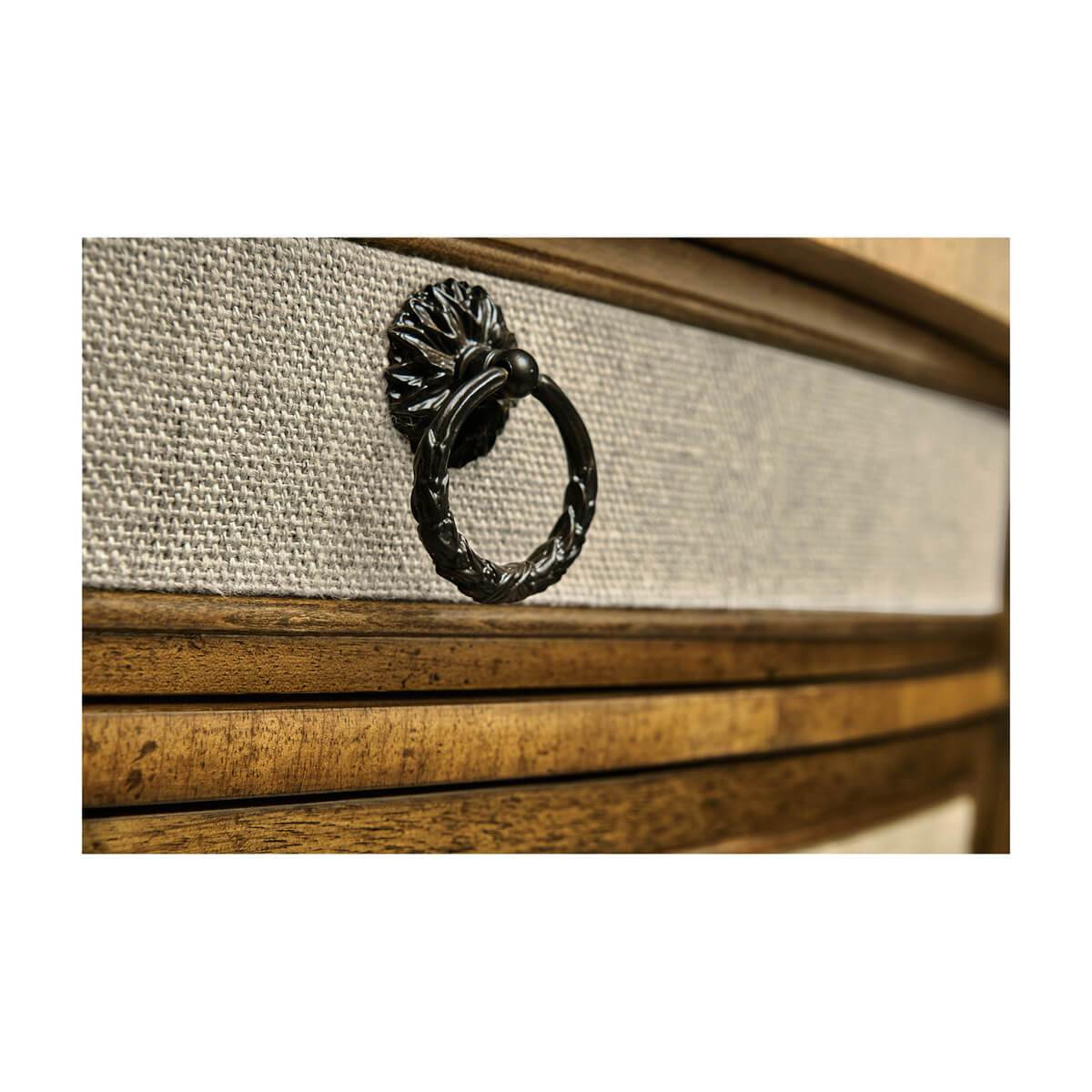 Georgian Modern Demi Lune Cabinet - English Georgian America