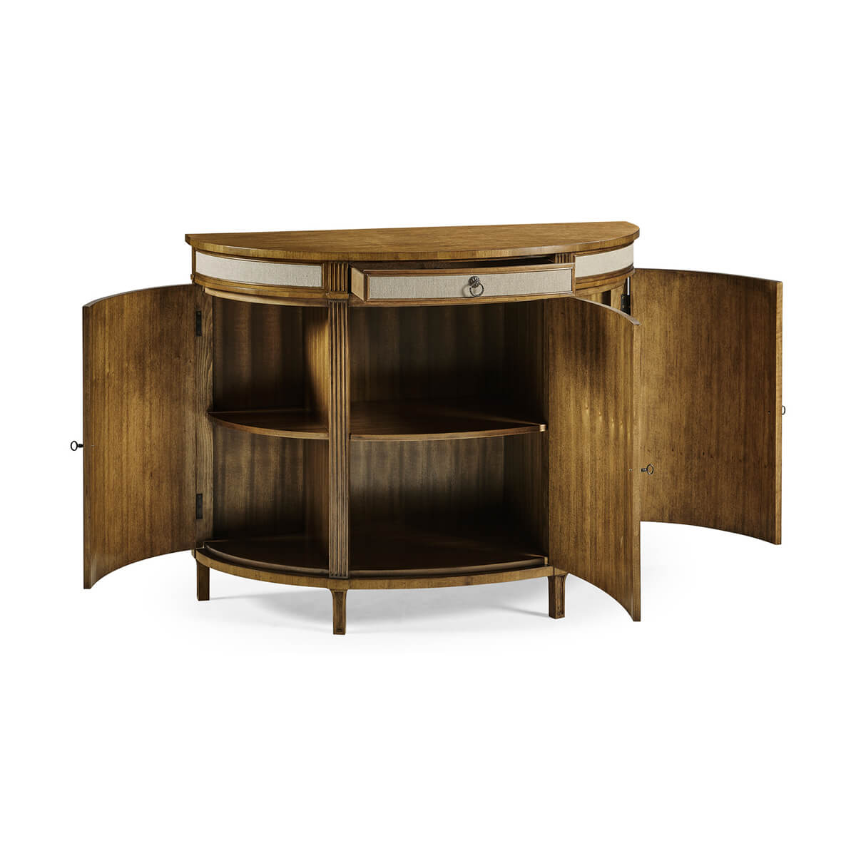 Georgian Modern Demi Lune Cabinet - English Georgian America