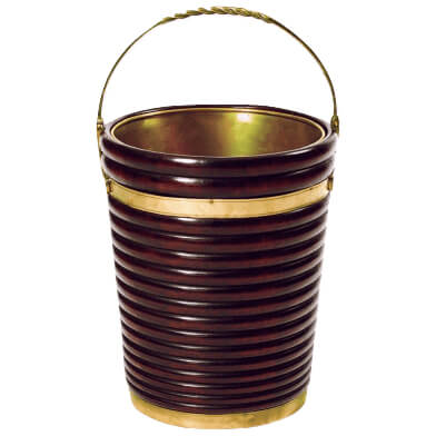 Georgian Peat Bucket with Horizontal Ribbed Sides - English Georgian America