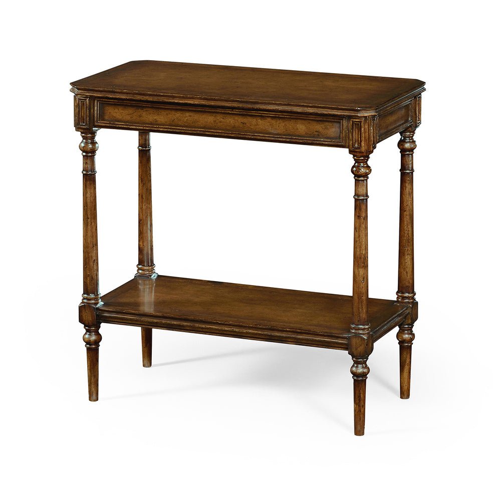 Georgian Rectangular Walnut Side Table - English Georgian America