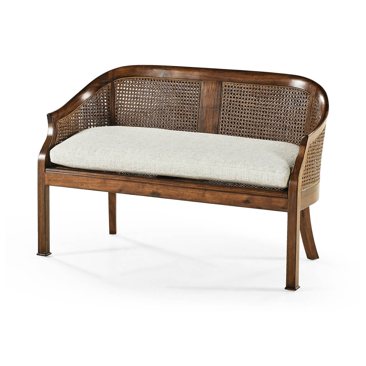 Georgian Walnut Bench - English Georgian America