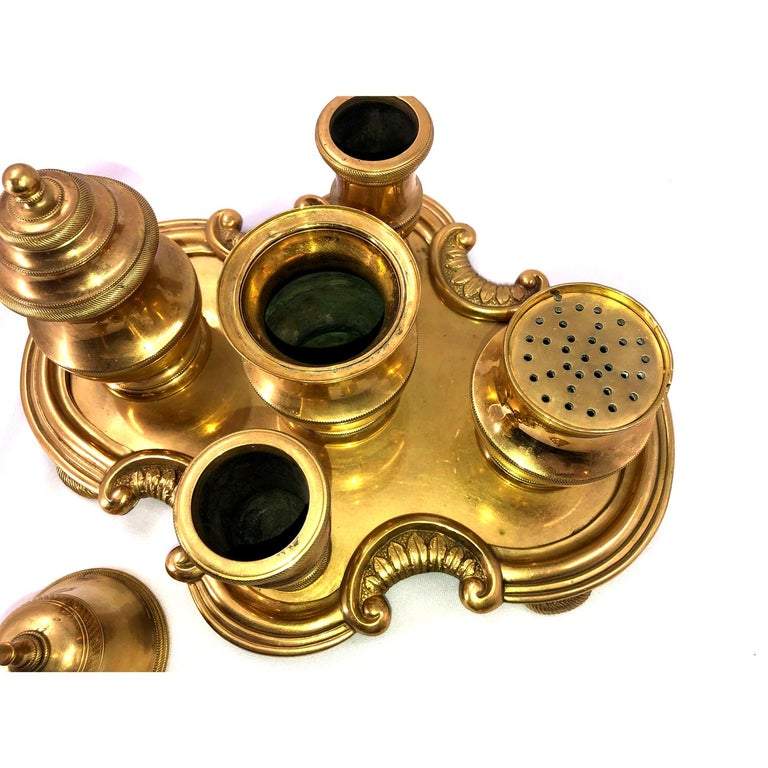 Gilt Bronze Desk Set - English Georgian America