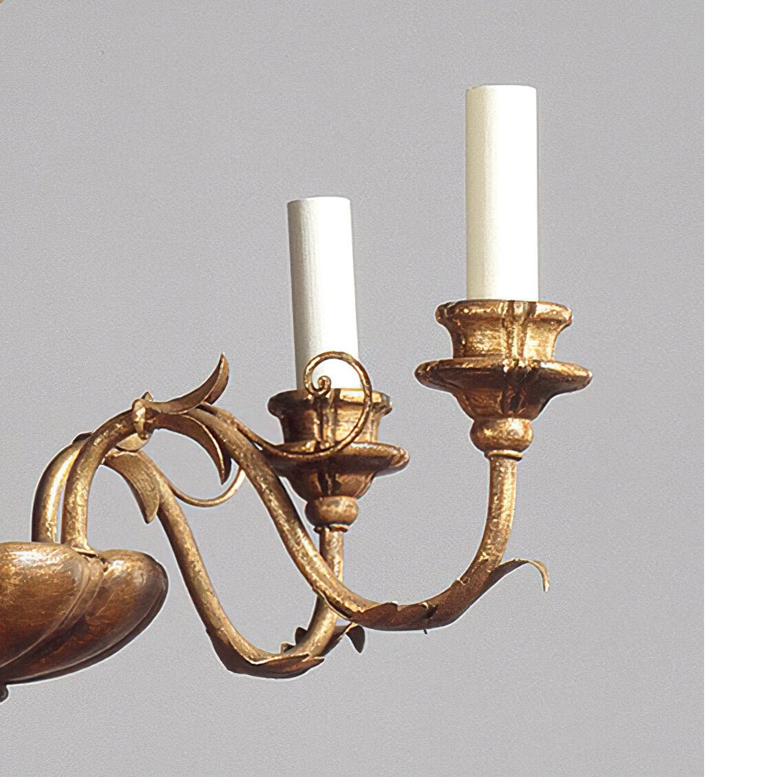 Giltwood Rococo Five Light Chandelier - English Georgian America