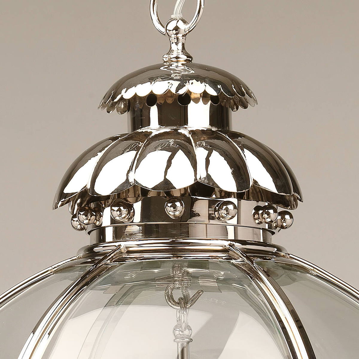 Globe Lantern - Nickel Finish - Large - English Georgian America