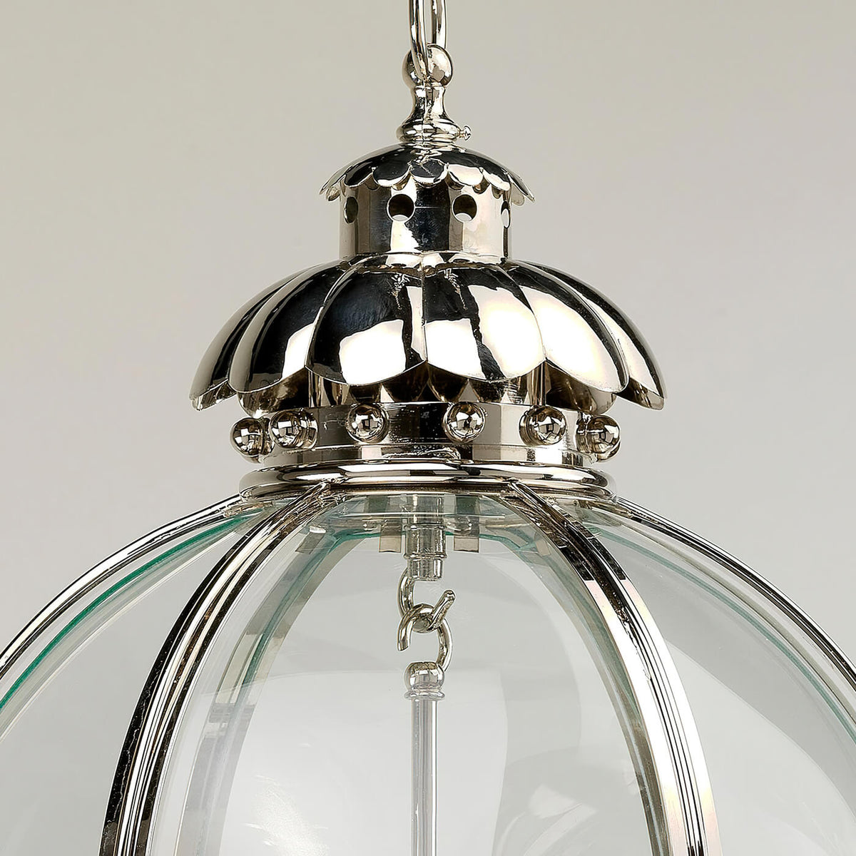 Globe Lantern - Nickel Finish - Small - English Georgian America