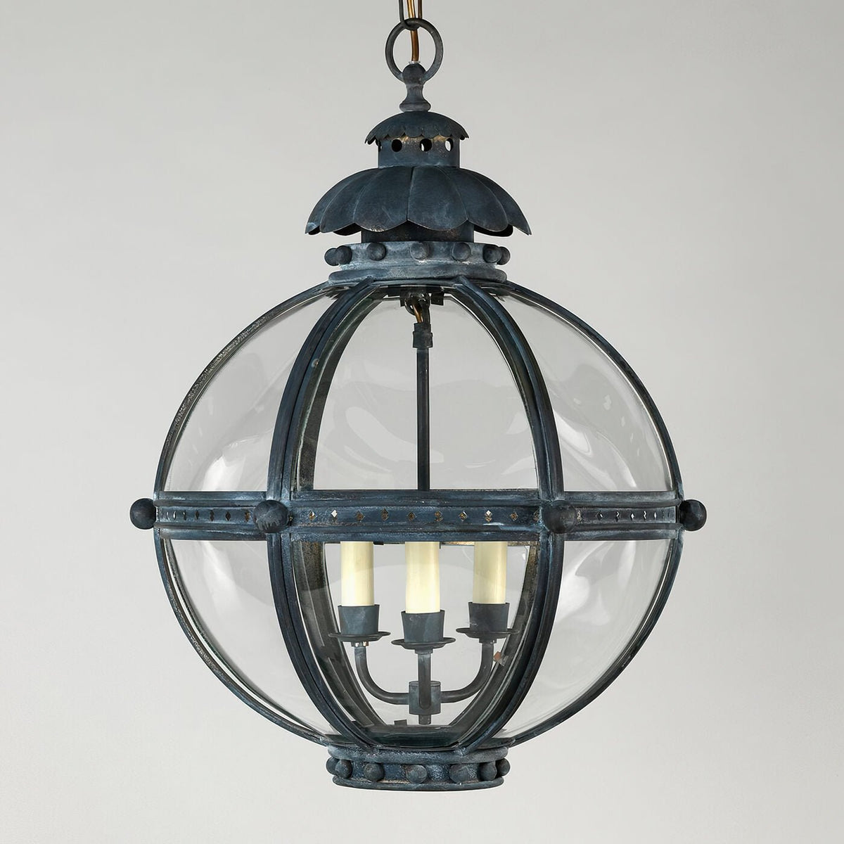 Globe Lantern - Zinc Finish - Large - English Georgian America