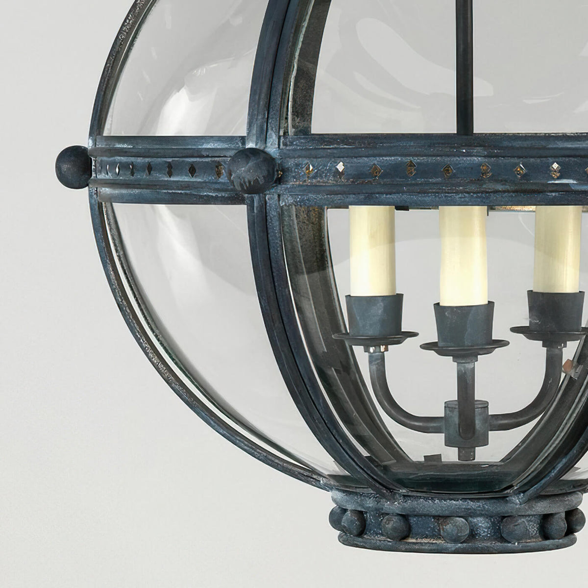Globe Lantern - Zinc Finish - Small - English Georgian America