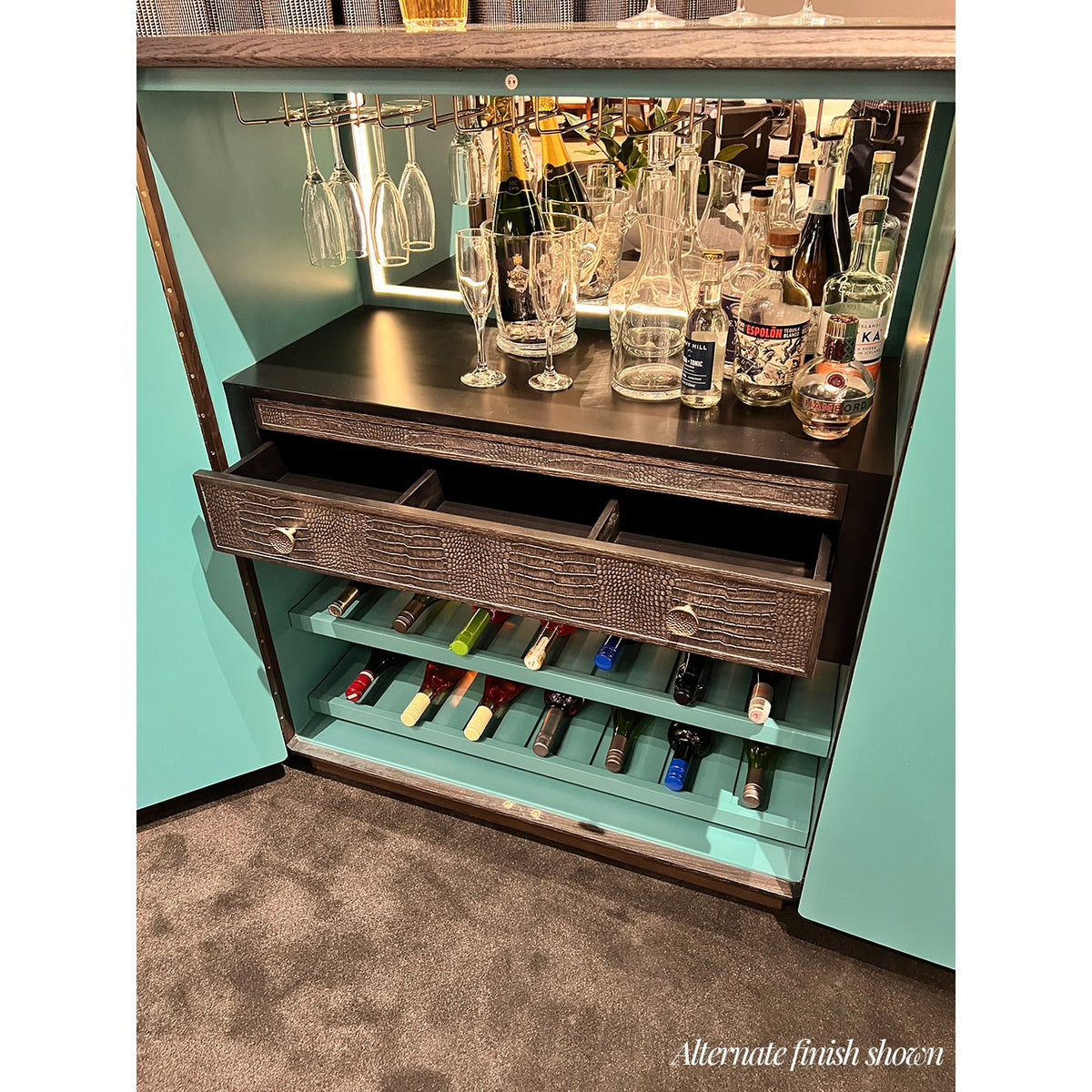 Gray Art Deco Bar Cabinet - English Georgian America