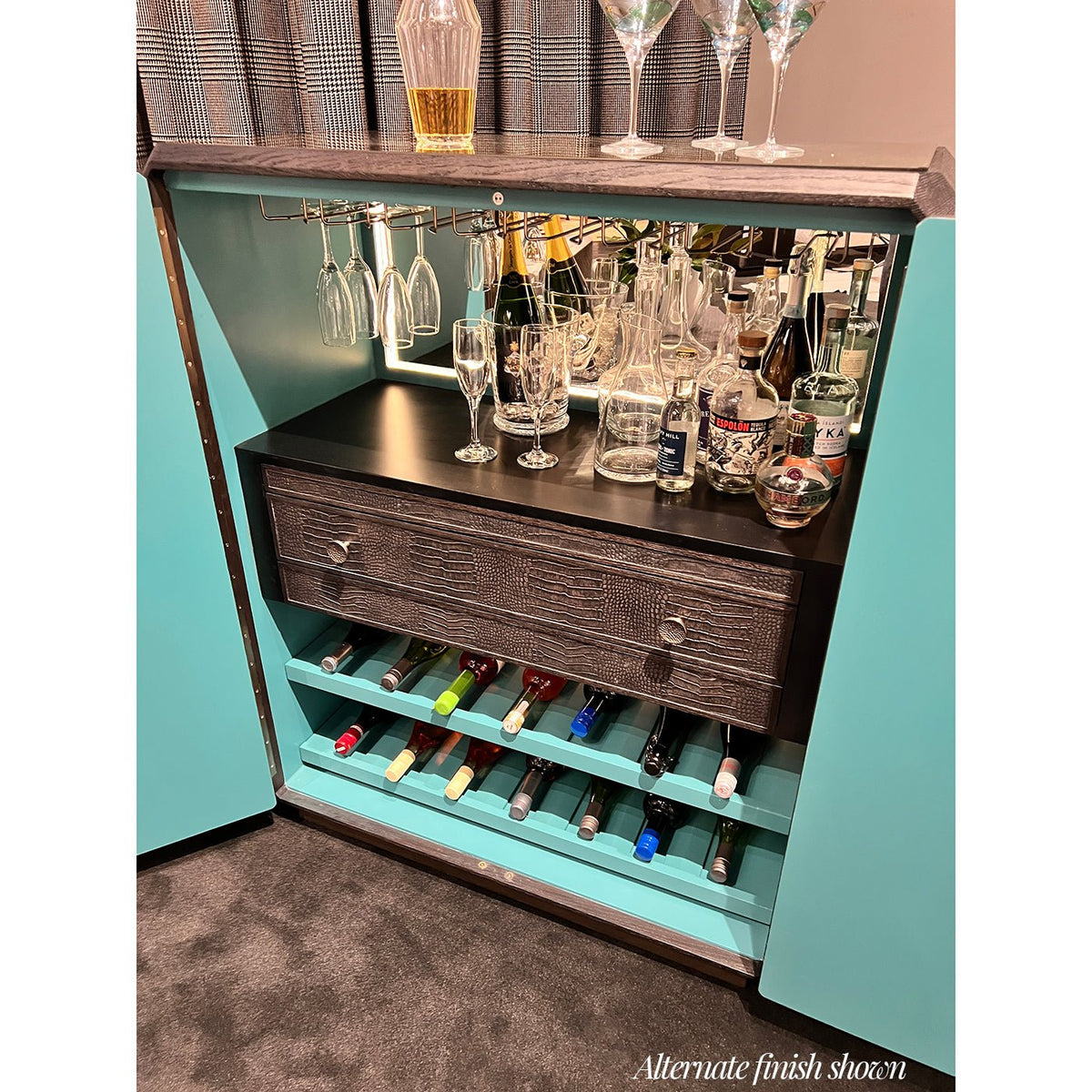 Gray Art Deco Bar Cabinet - English Georgian America