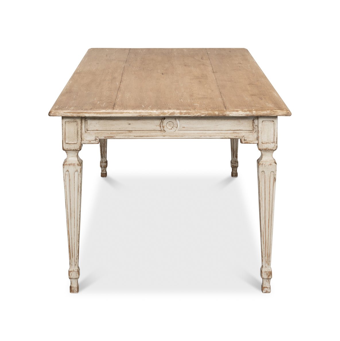 Gray French Provincial Dining Room Table - English Georgian America