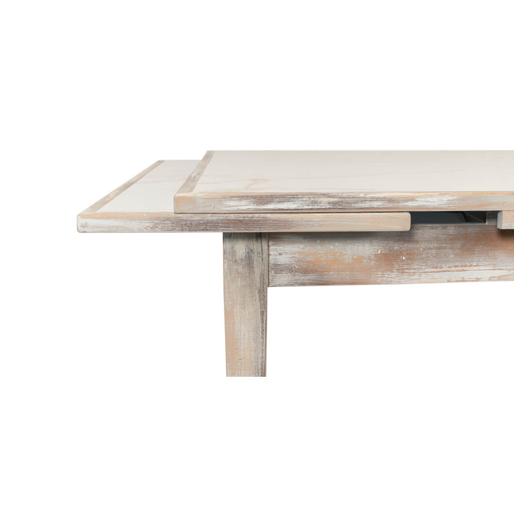 Gray Italian Draw Leaf Extension Table - English Georgian America