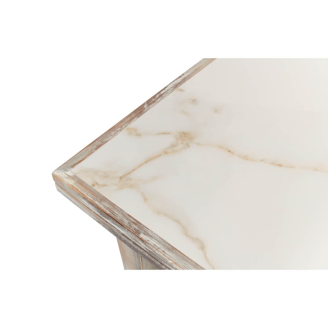 Gray Italian Draw Leaf Extension Table - English Georgian America