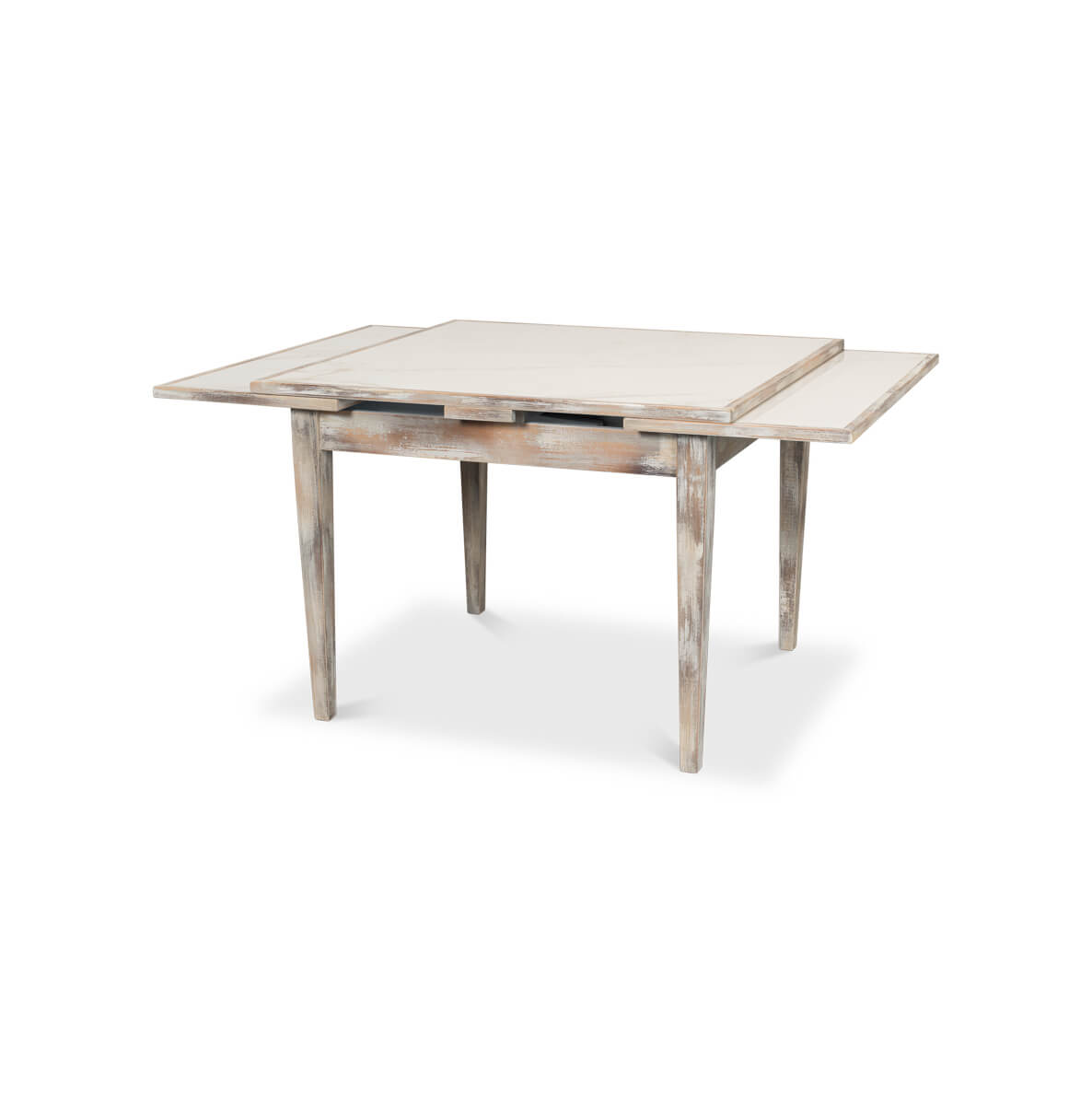 Gray Italian Draw Leaf Extension Table - English Georgian America