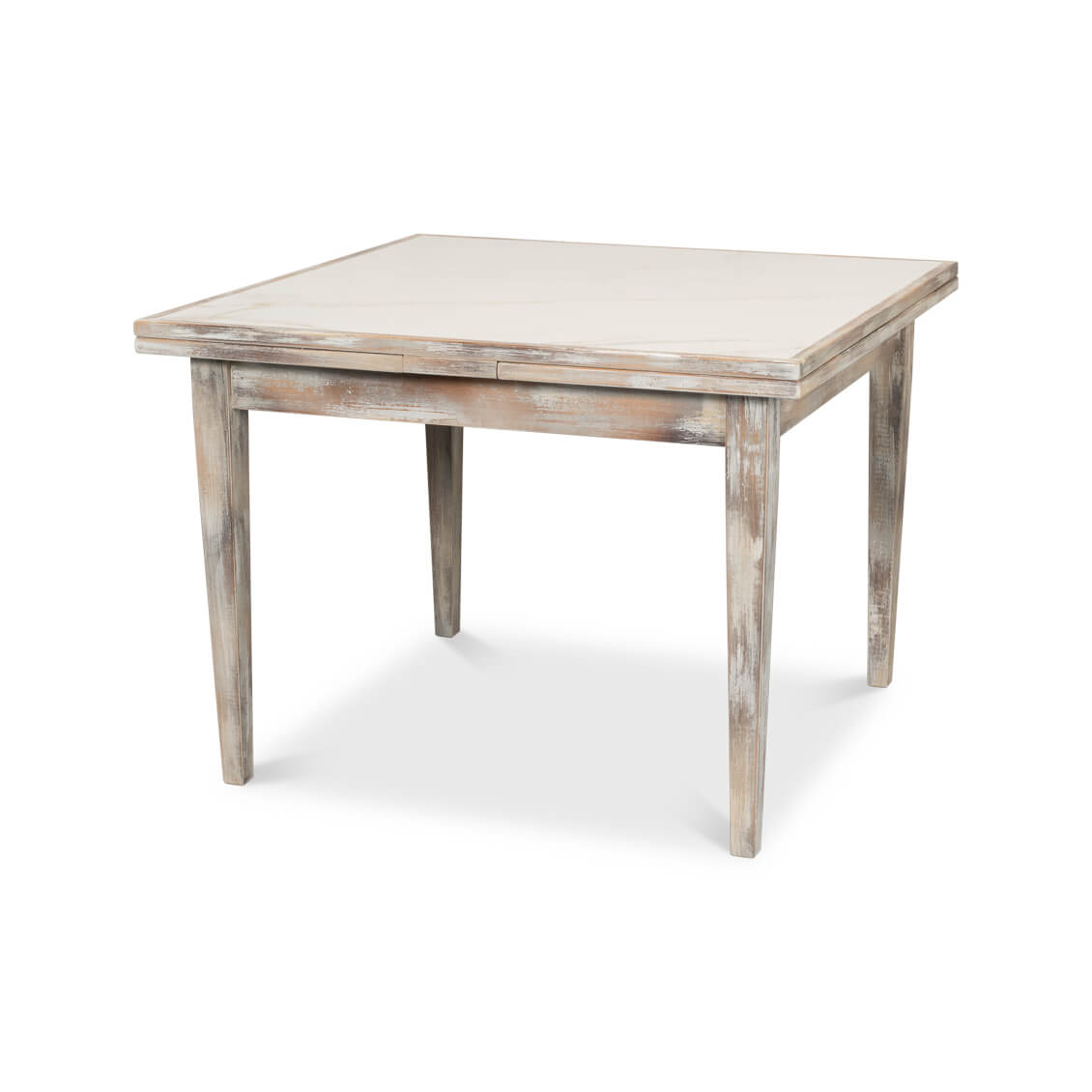 Gray Italian Draw Leaf Extension Table - English Georgian America
