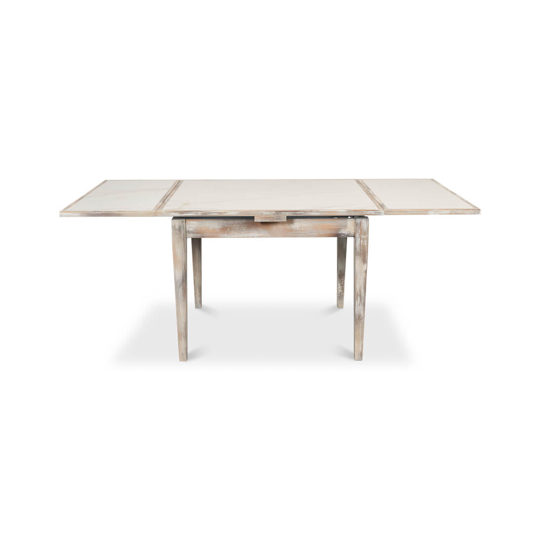 Gray Italian Draw Leaf Extension Table - English Georgian America