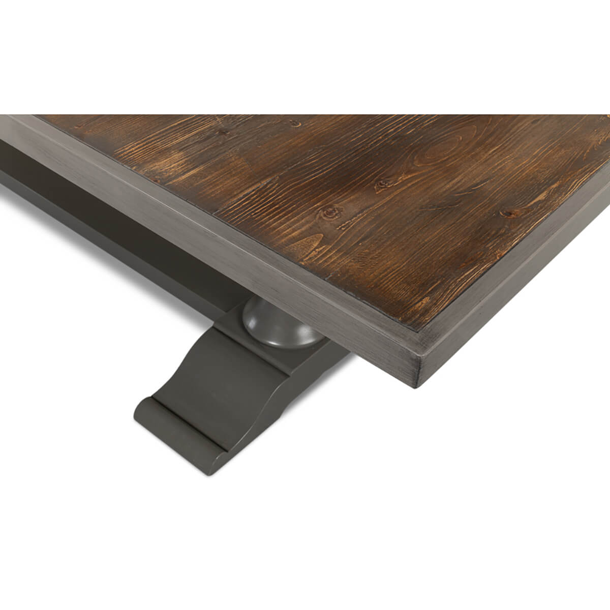 Gray Painted Baroque Style Dining Table - English Georgian America