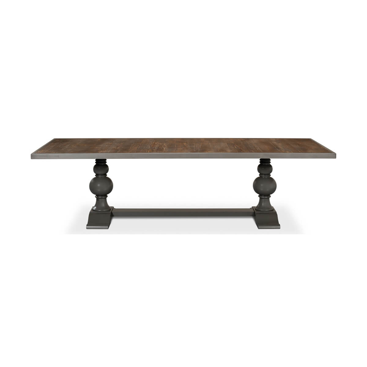 Gray Painted Baroque Style Dining Table - English Georgian America