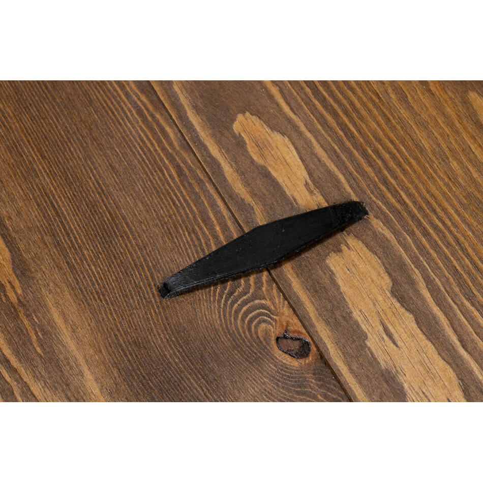 Gray Painted Rustic Pine Trunk Table - English Georgian America