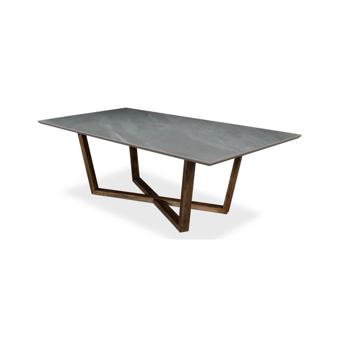 Gray Porcelain Modern Dining Table - English Georgian America