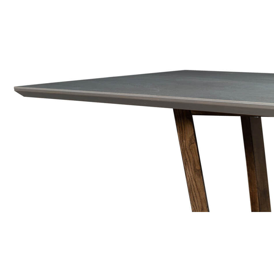 Gray Porcelain Modern Dining Table - English Georgian America