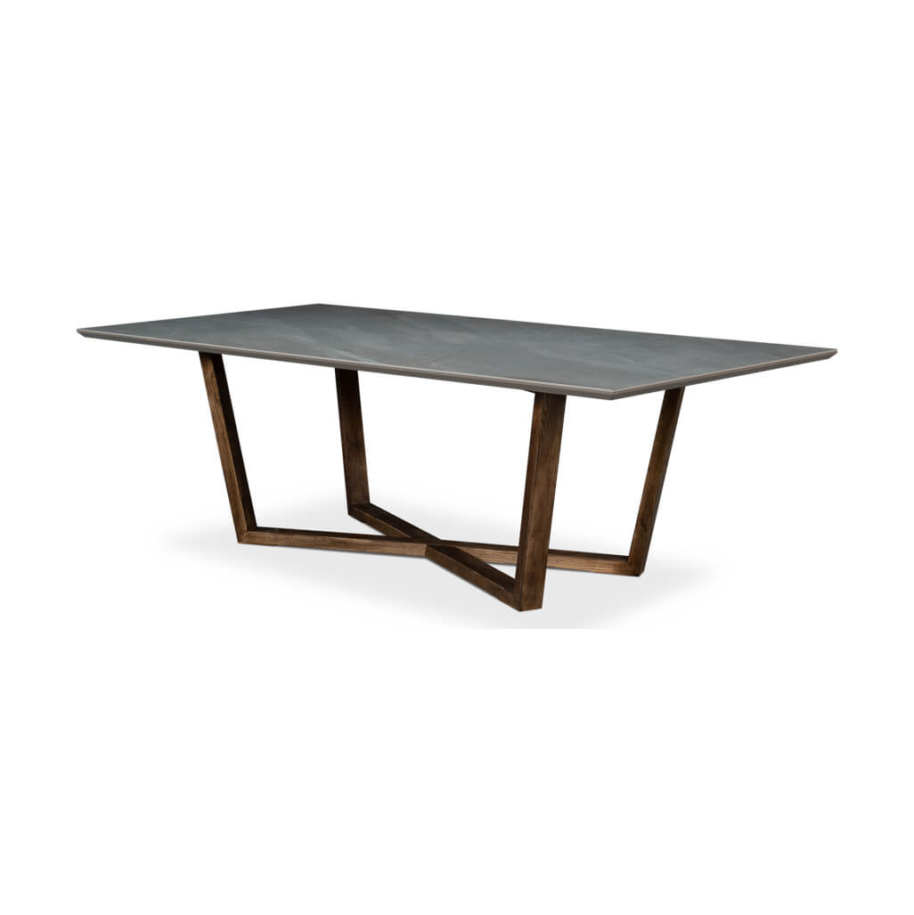 Gray Porcelain Modern Dining Table - English Georgian America