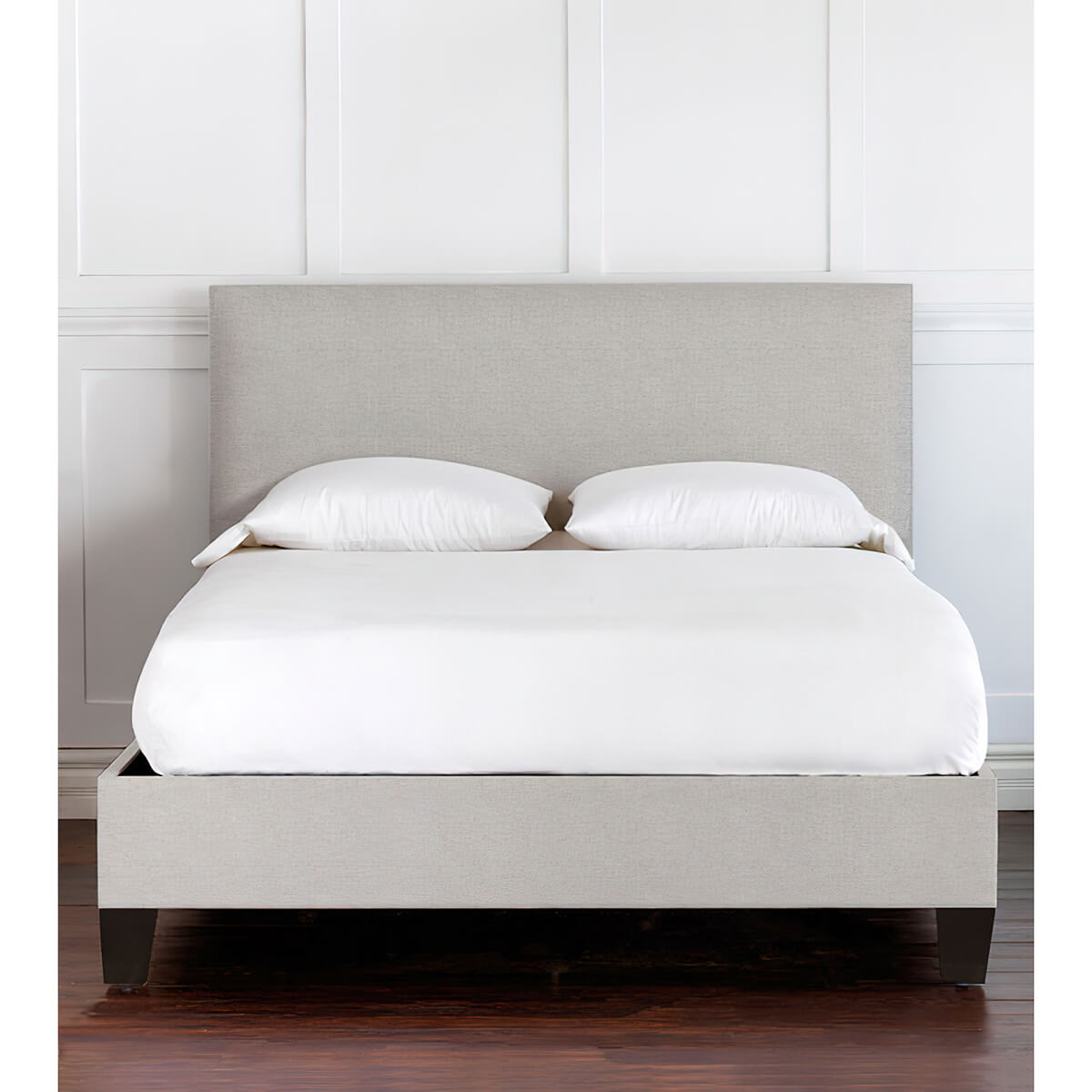Gray Upholstered Bed Frame - English Georgian America