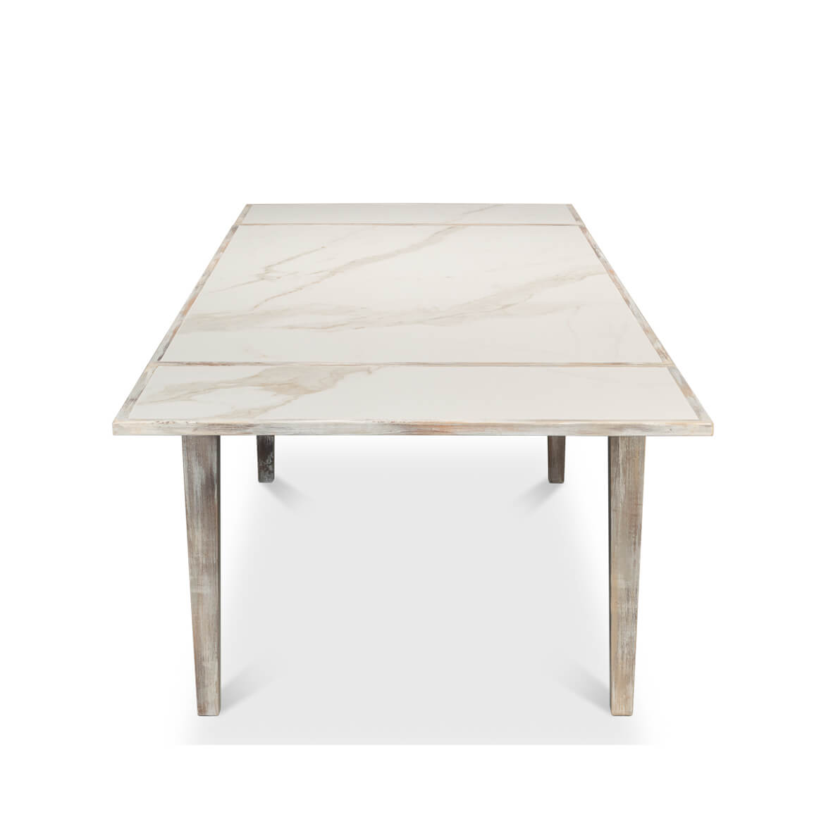 Gray Wash Italian Draw Leaf Table - English Georgian America