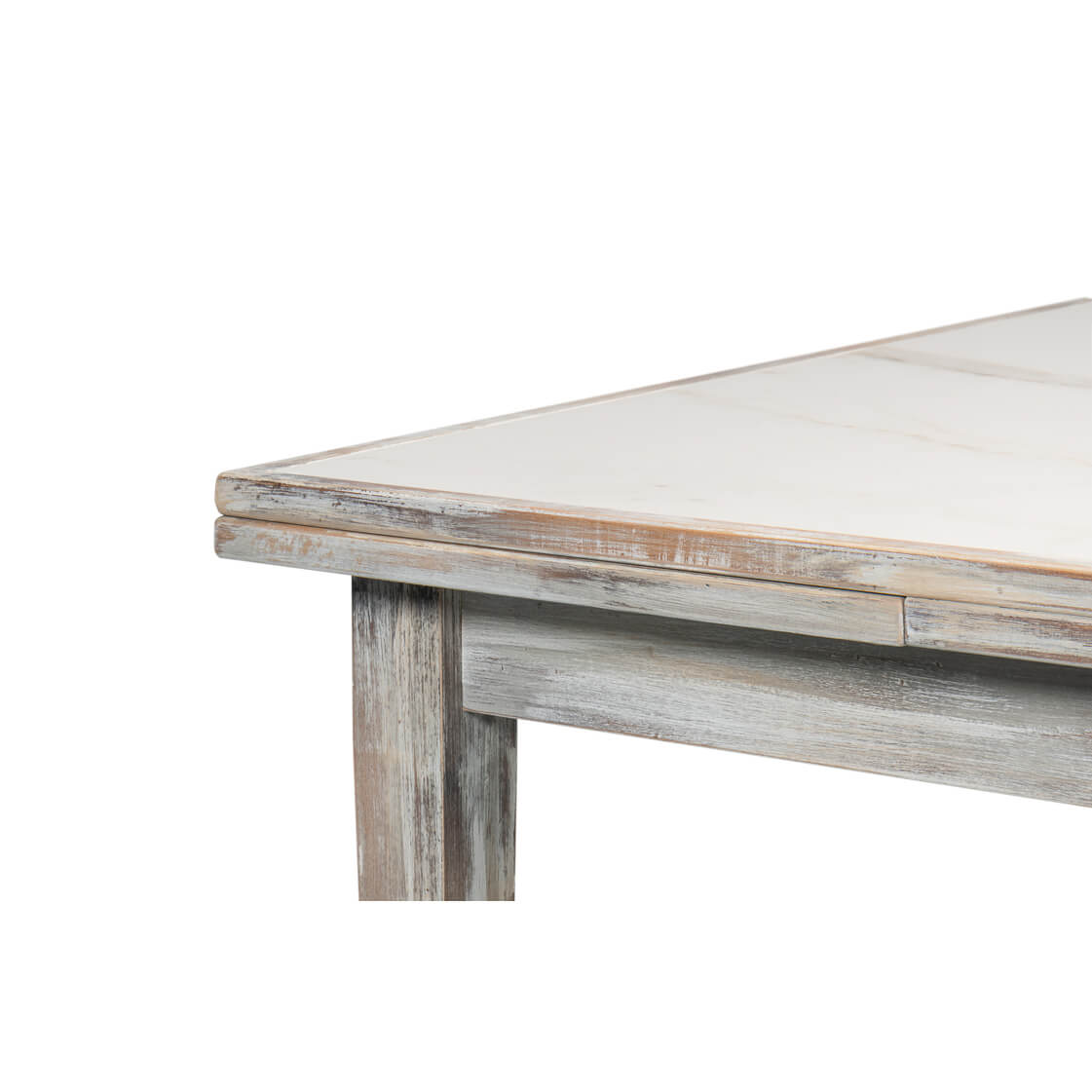 Gray Wash Italian Draw Leaf Table - English Georgian America