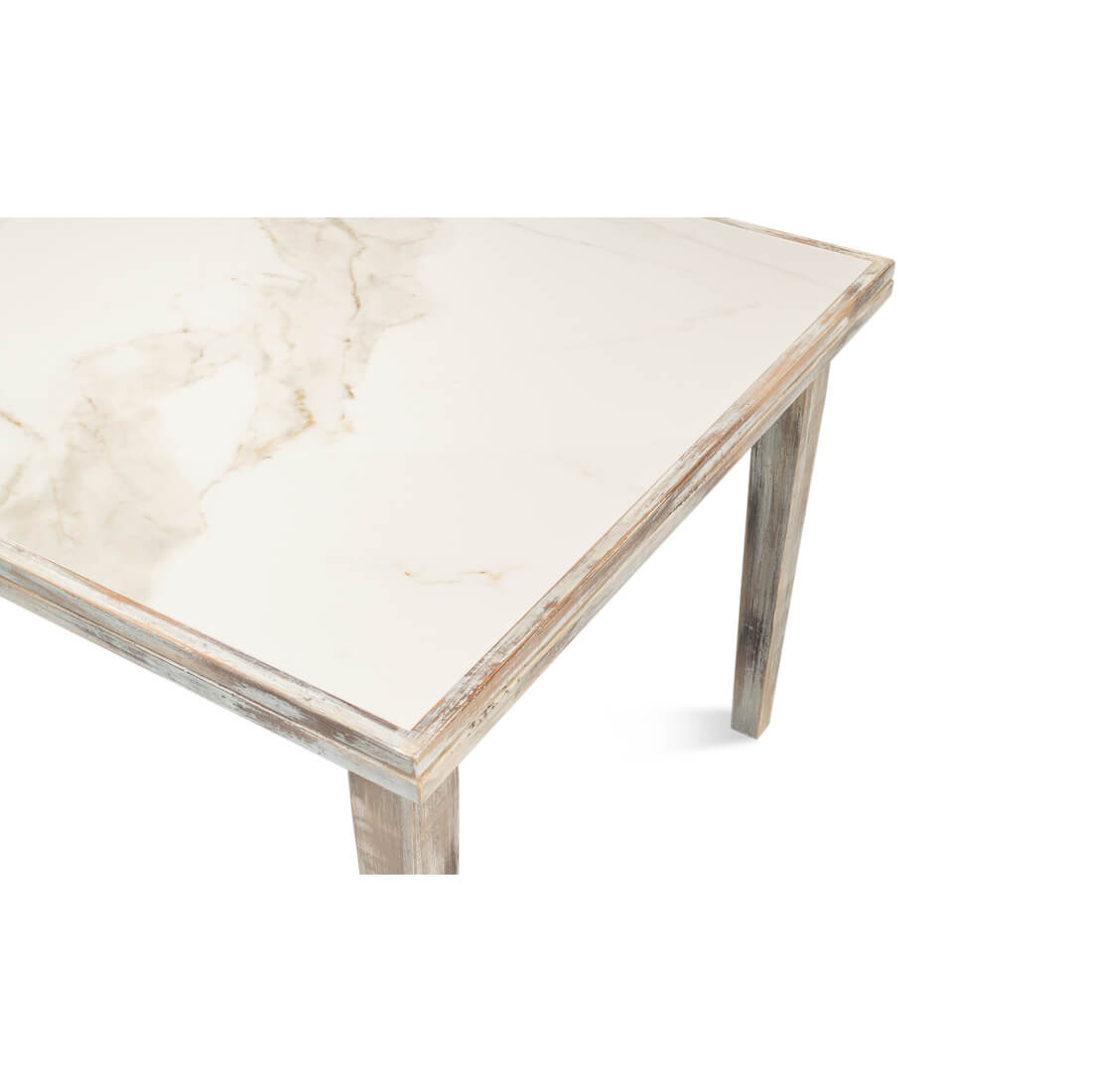 Gray Wash Italian Draw Leaf Table - English Georgian America