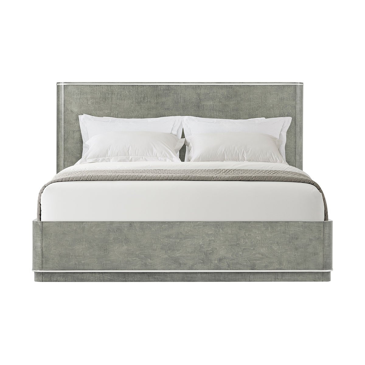 Grey Art Deco Bed Frame - English Georgian America