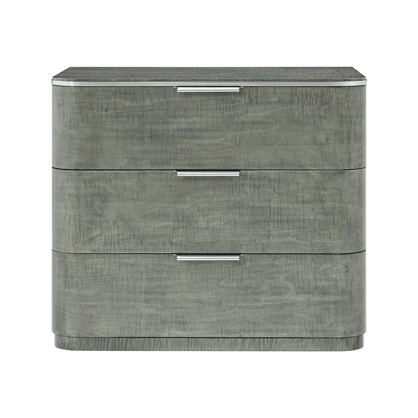 Grey Art Deco Nightstand with Drawers - English Georgian America