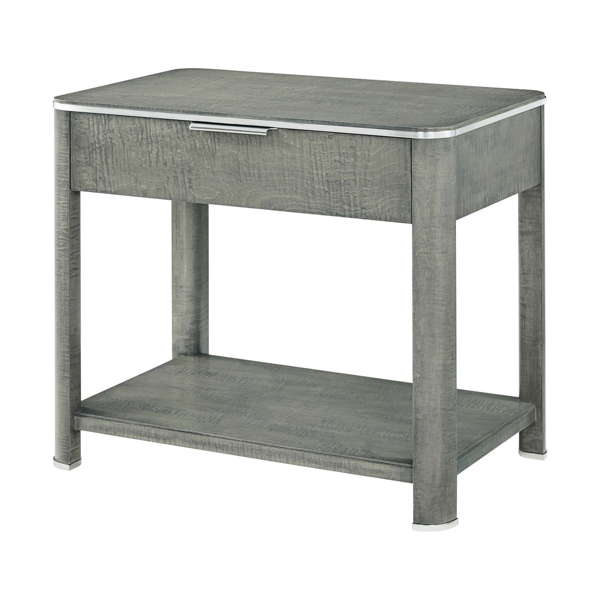 Grey Art Deco Style Nightstand - English Georgian America