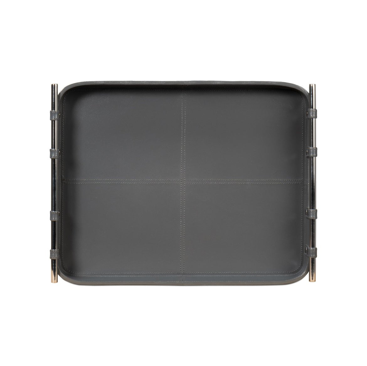 Grey Leather Tray - English Georgian America