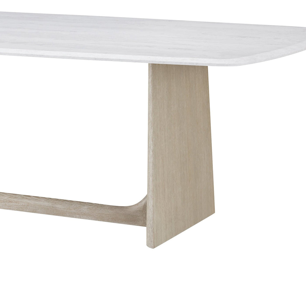 Grey Oak Modern Quartz Top Dining Table - English Georgian America