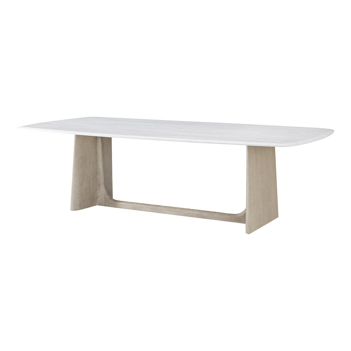 Grey Oak Modern Quartz Top Dining Table - English Georgian America