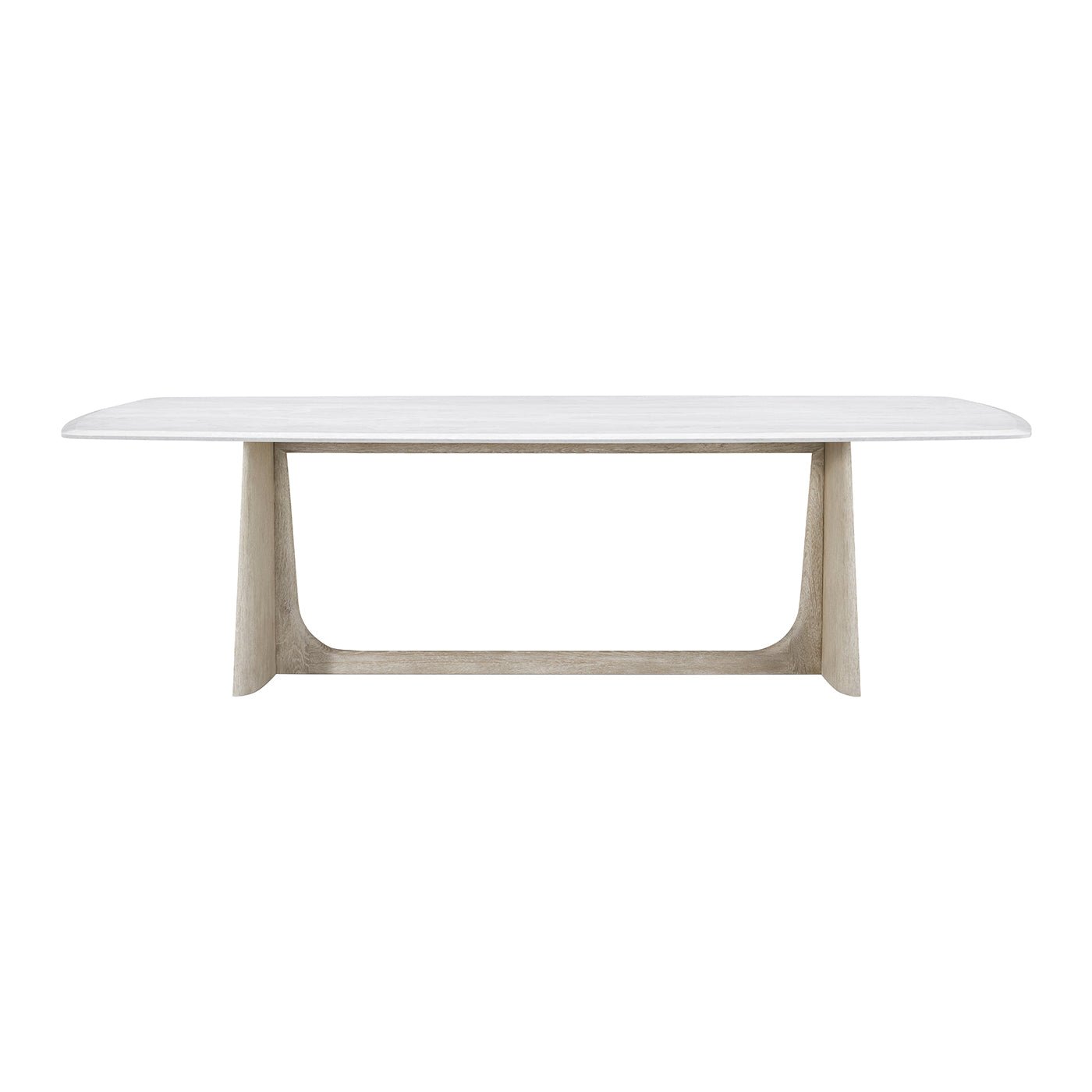 Grey Oak Modern Quartz Top Dining Table - English Georgian America