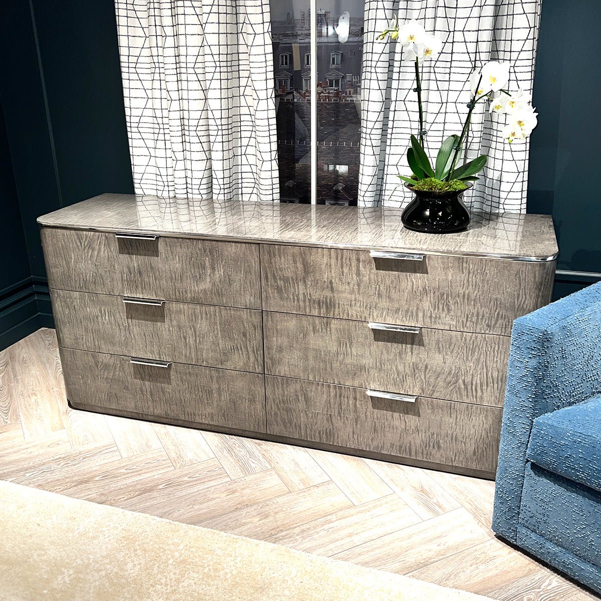 Greyed Art Deco Dresser - English Georgian America