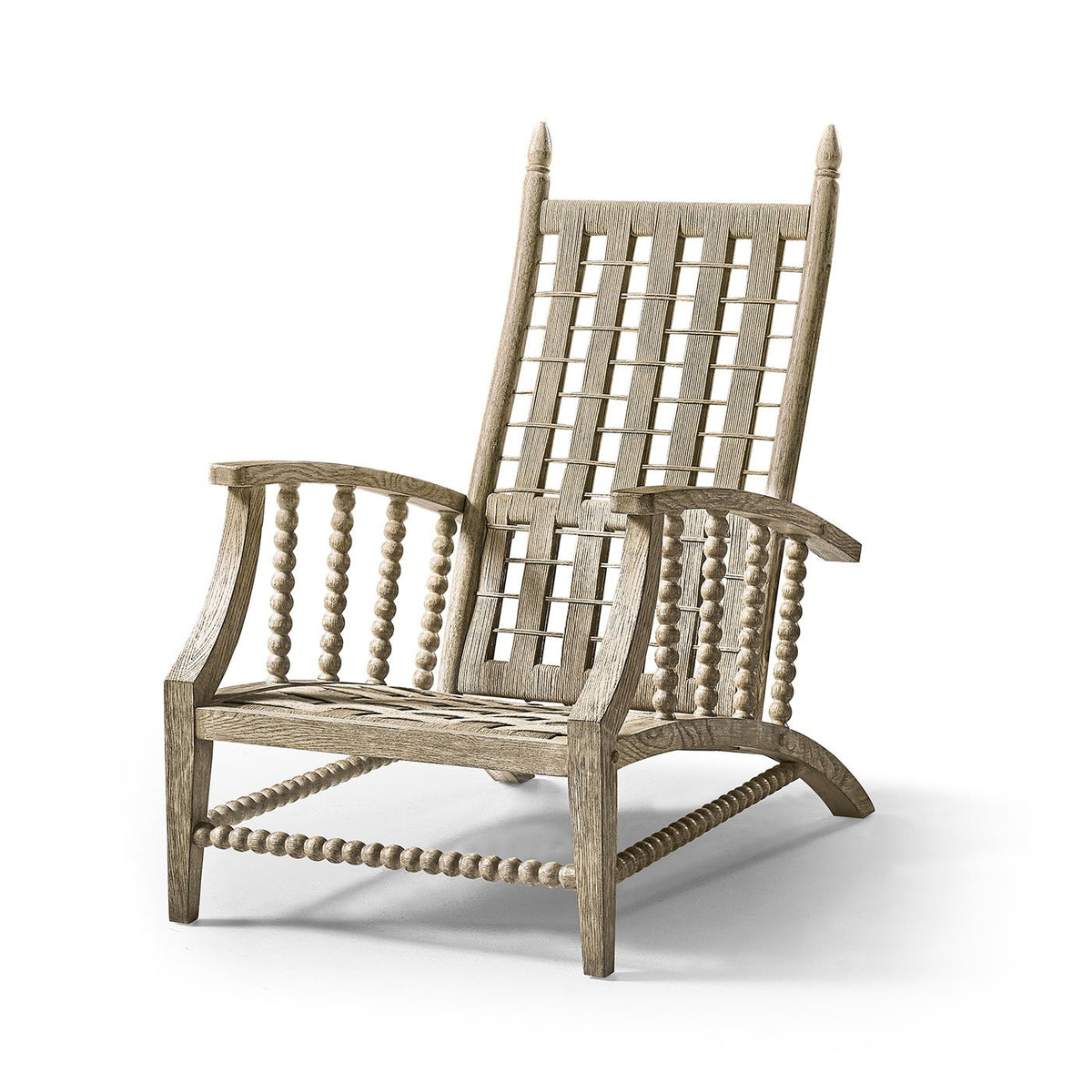 Greyed Oak Country Lounge Chair - English Georgian America