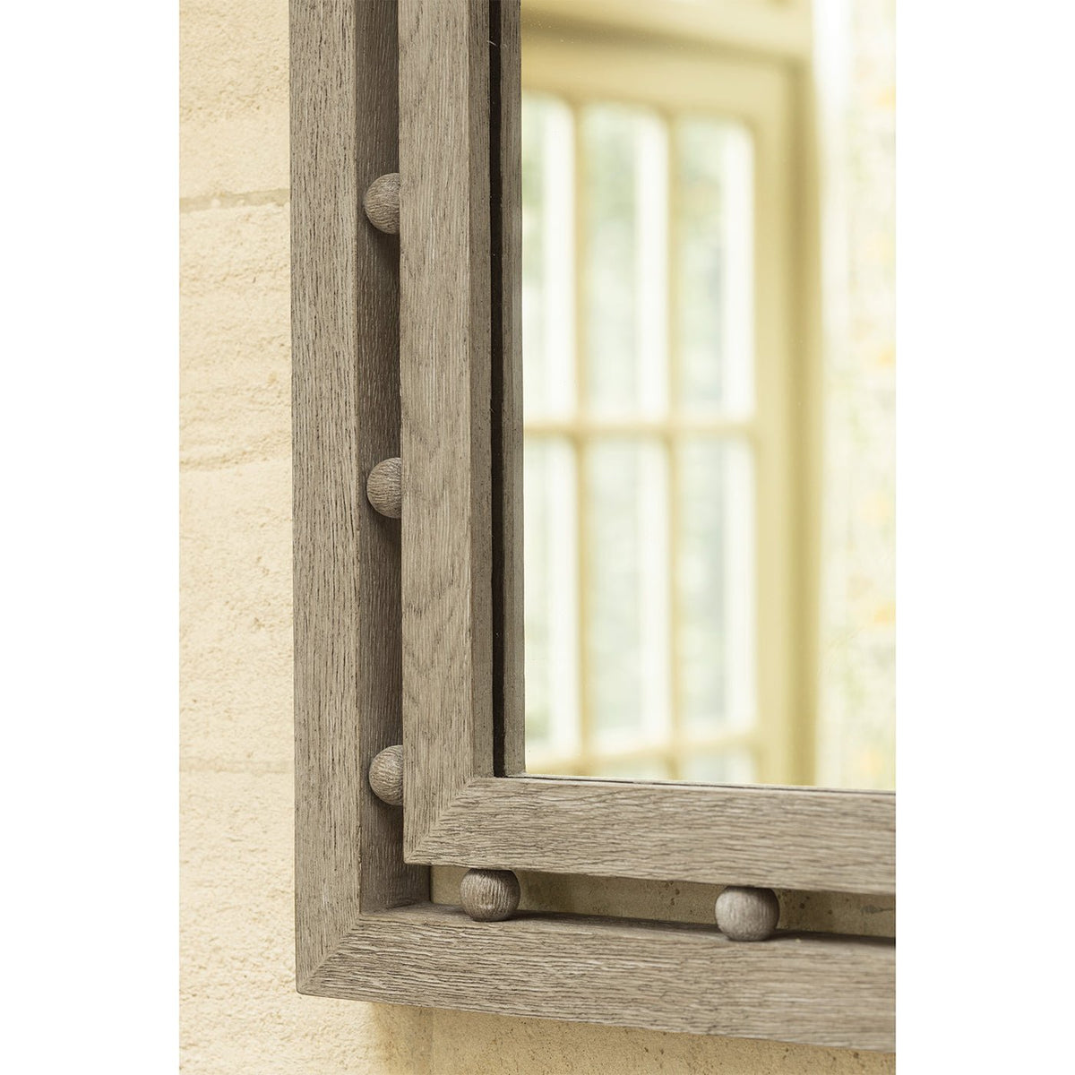 Greyed Oak Mirror - English Georgian America