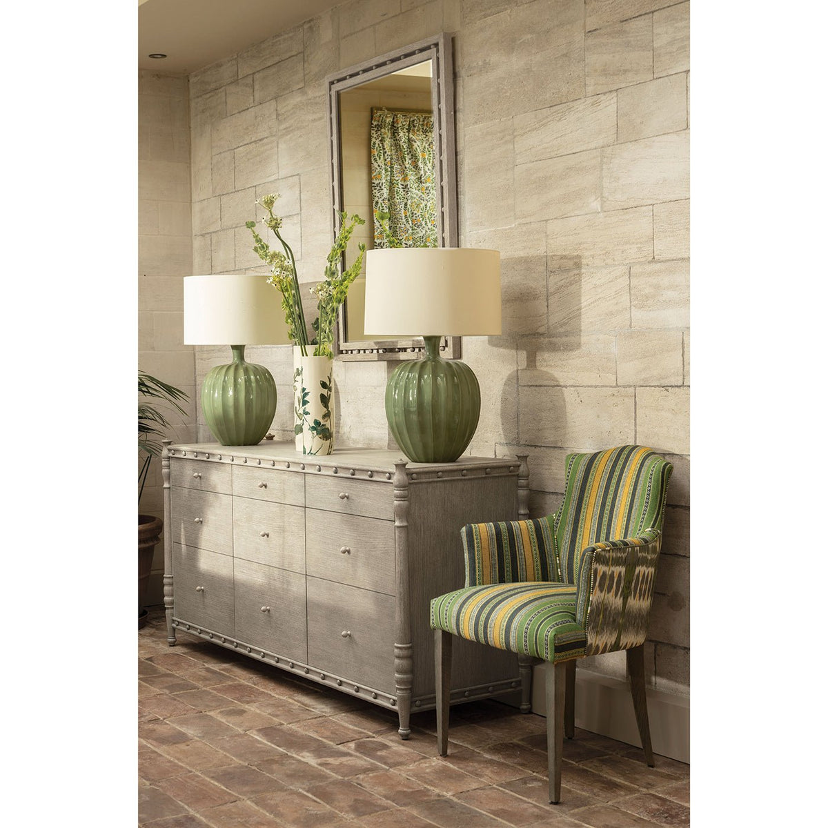 Greyed Oak Mirror - English Georgian America