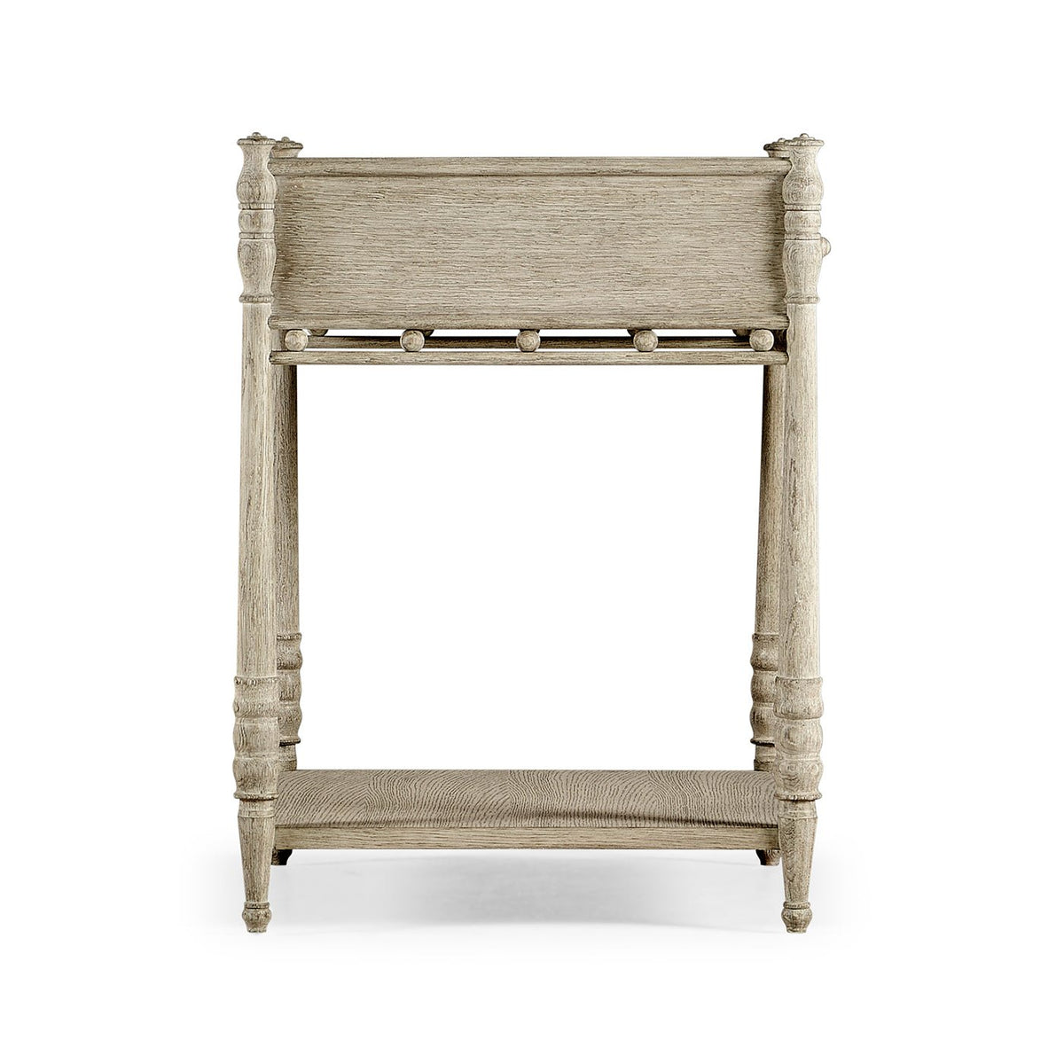 Greyed Oak Rustic Bedside Table - English Georgian America