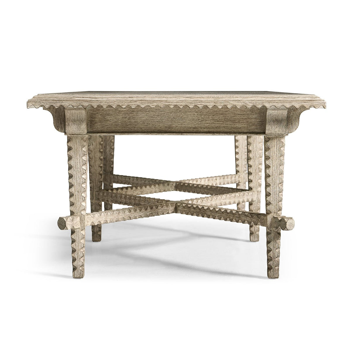 Greyed Oak Rustic Coffee Table - English Georgian America